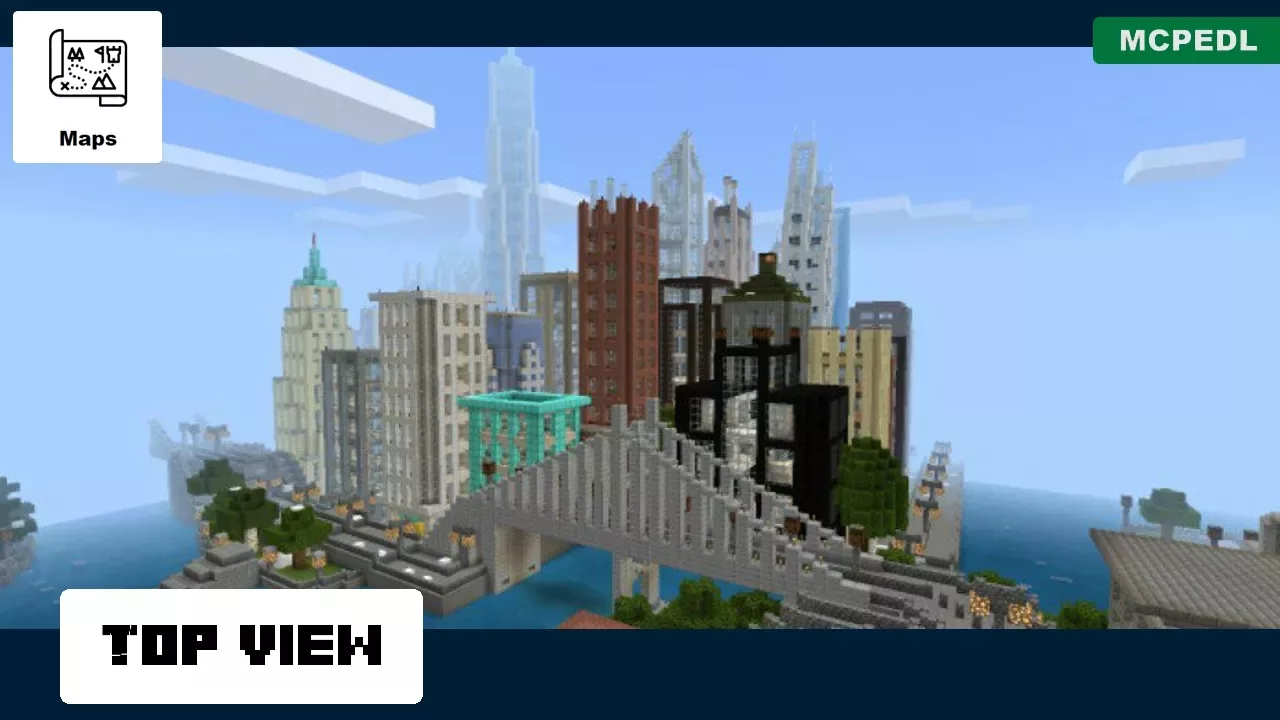 Top View from New York Map for Minecraft PE