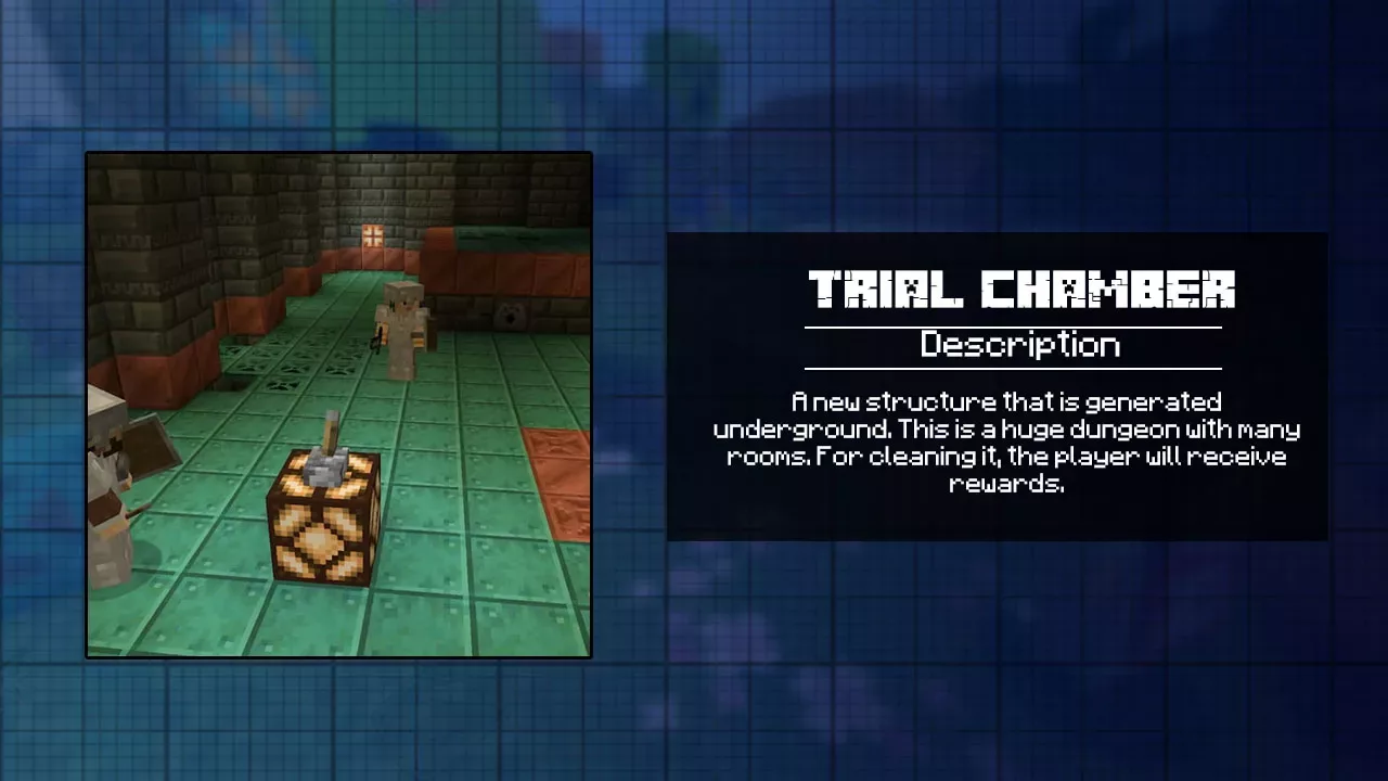 Trial Chamber for Minecraft PE 1.20-1.21
