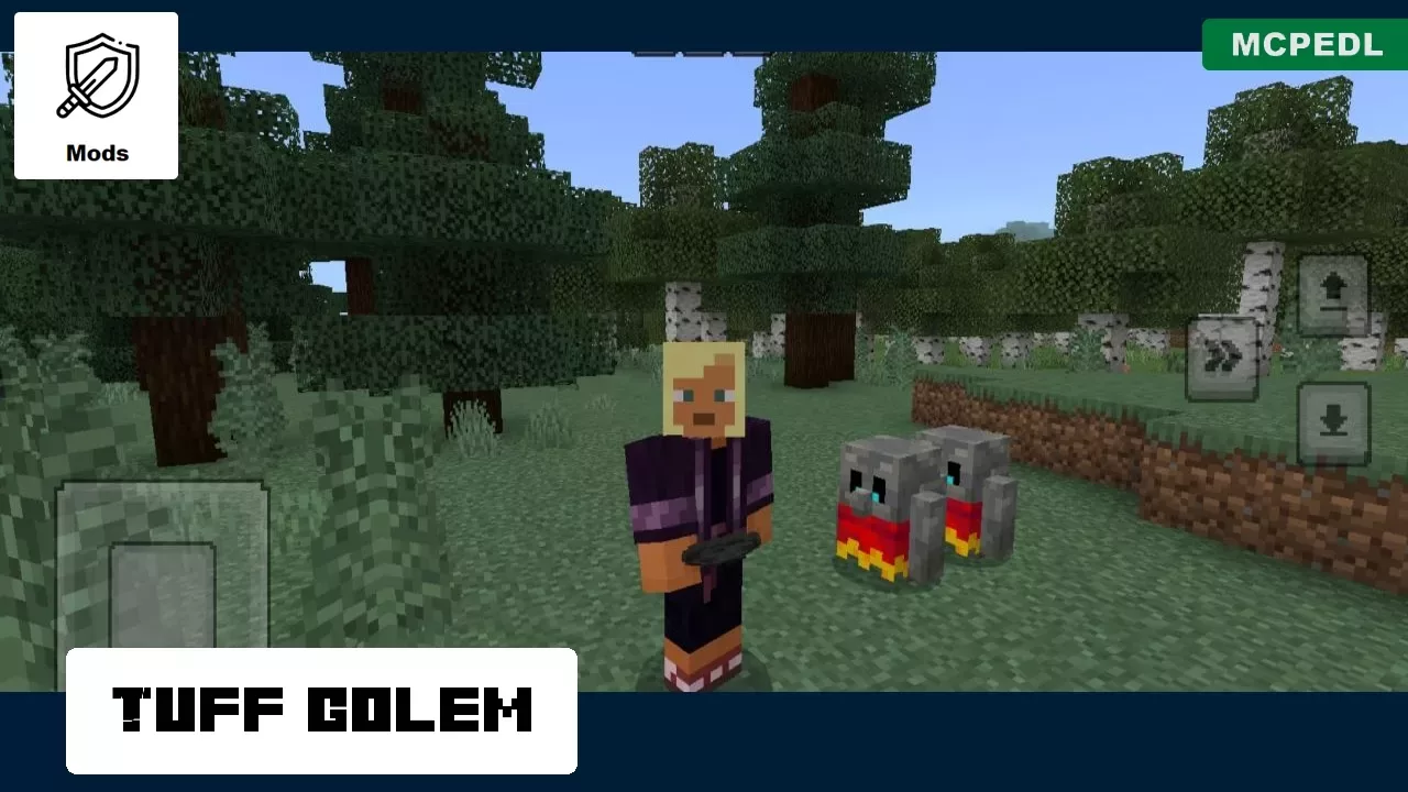 Tuff Golem from Forgotten Mobs Mod for Minecraft PE