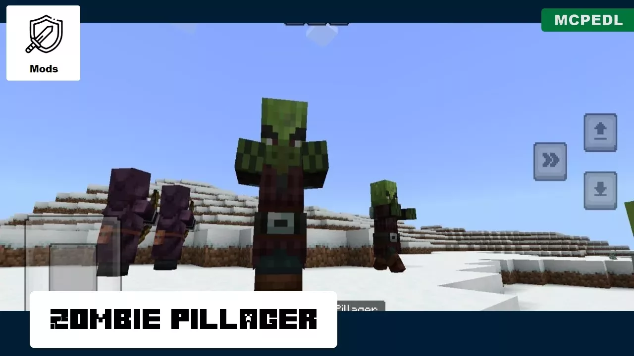 Zombie Pillager from Raid Mobs Mod for Minecraft PE