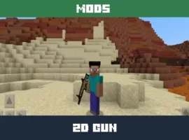 2D Gun Mod for Minecraft PE