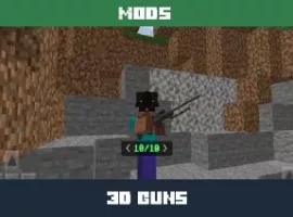 3D Gun Mod for Minecraft PE