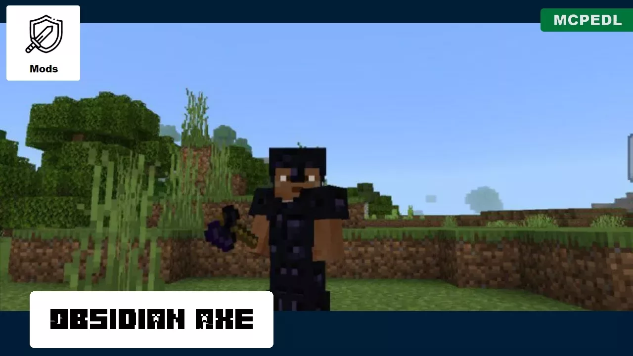 Axe from Obsidian Mod for Minecraft PE