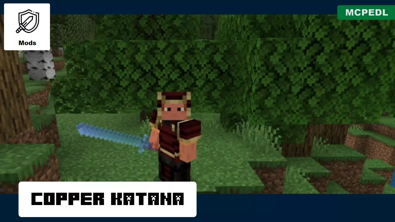 Copper Katana from Katana Mod for Minecraft PE
