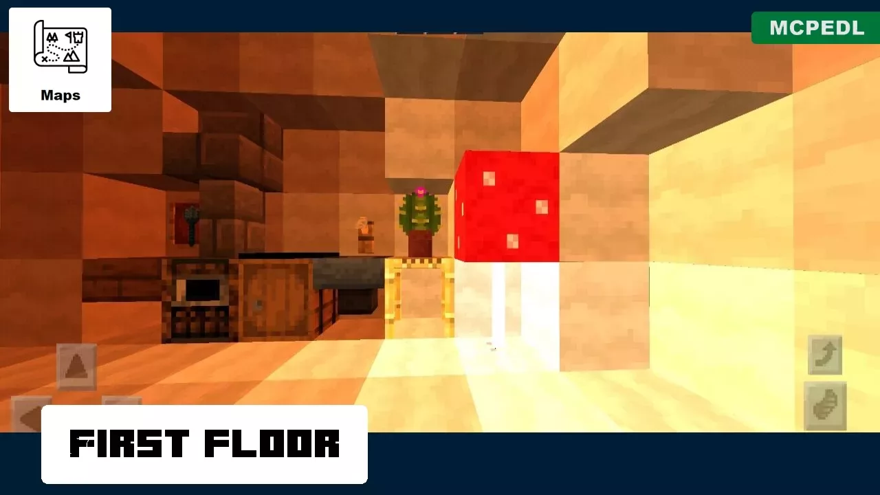 First Floor from Mushroom Castle Map for Minecraft PE