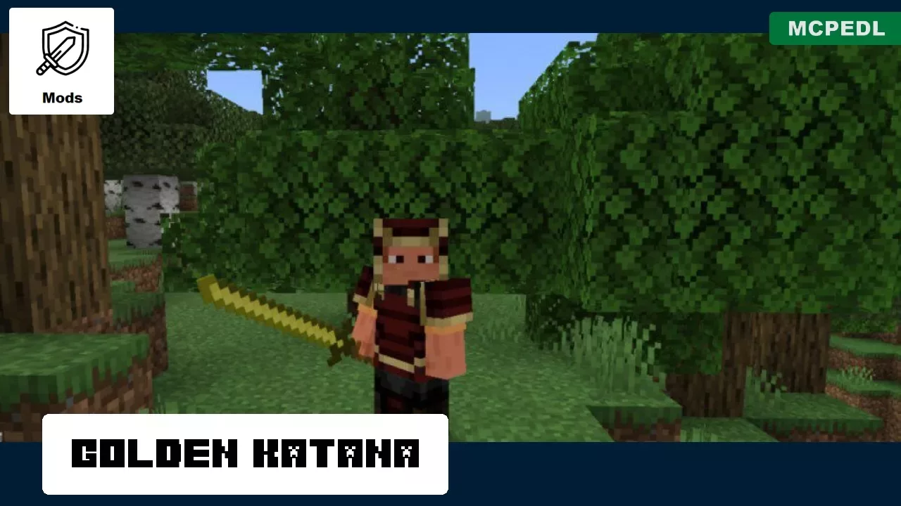 Golden Katana from Katana Mod for Minecraft PE