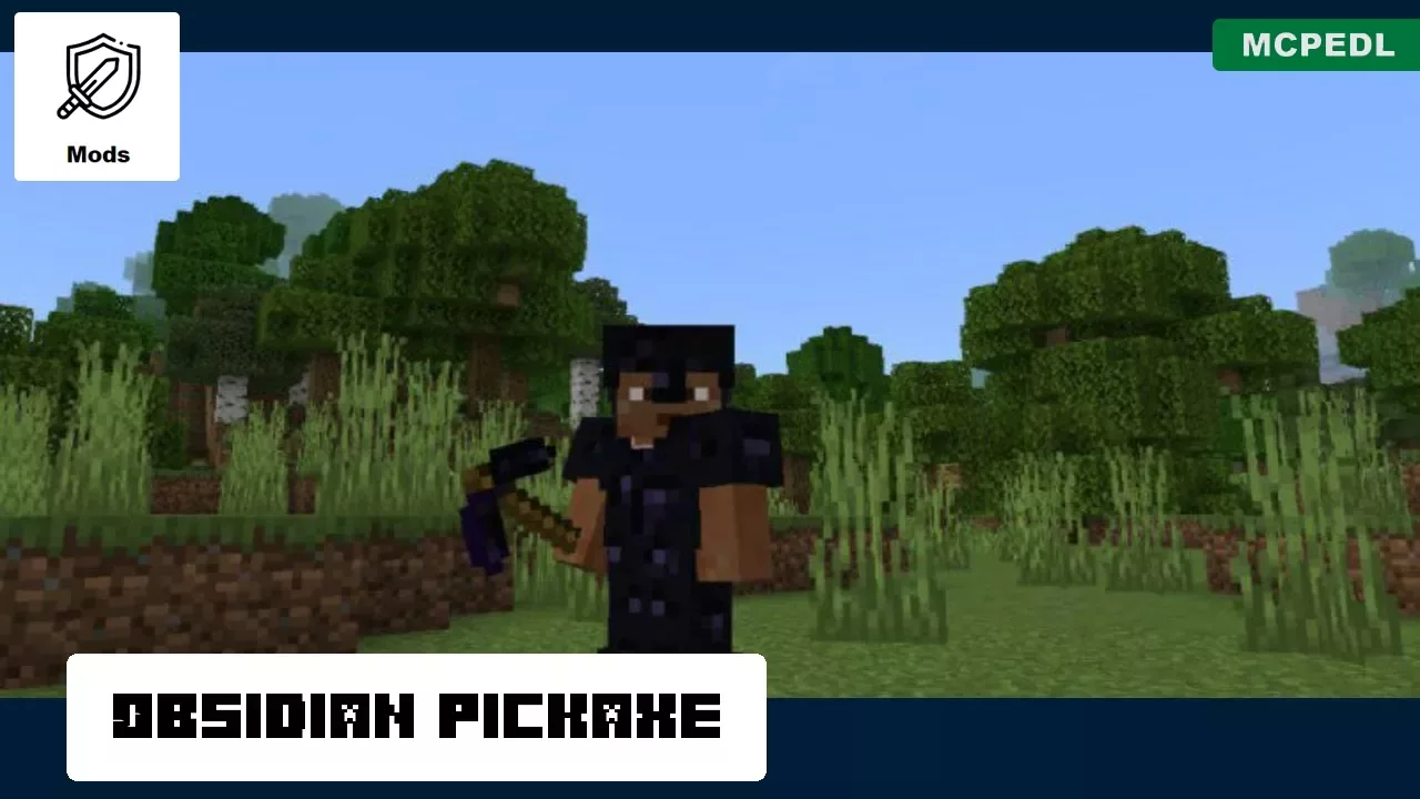 Pickaxe from Obsidian Mod for Minecraft PE