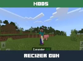 Resizer Gun Mod for Minecraft PE