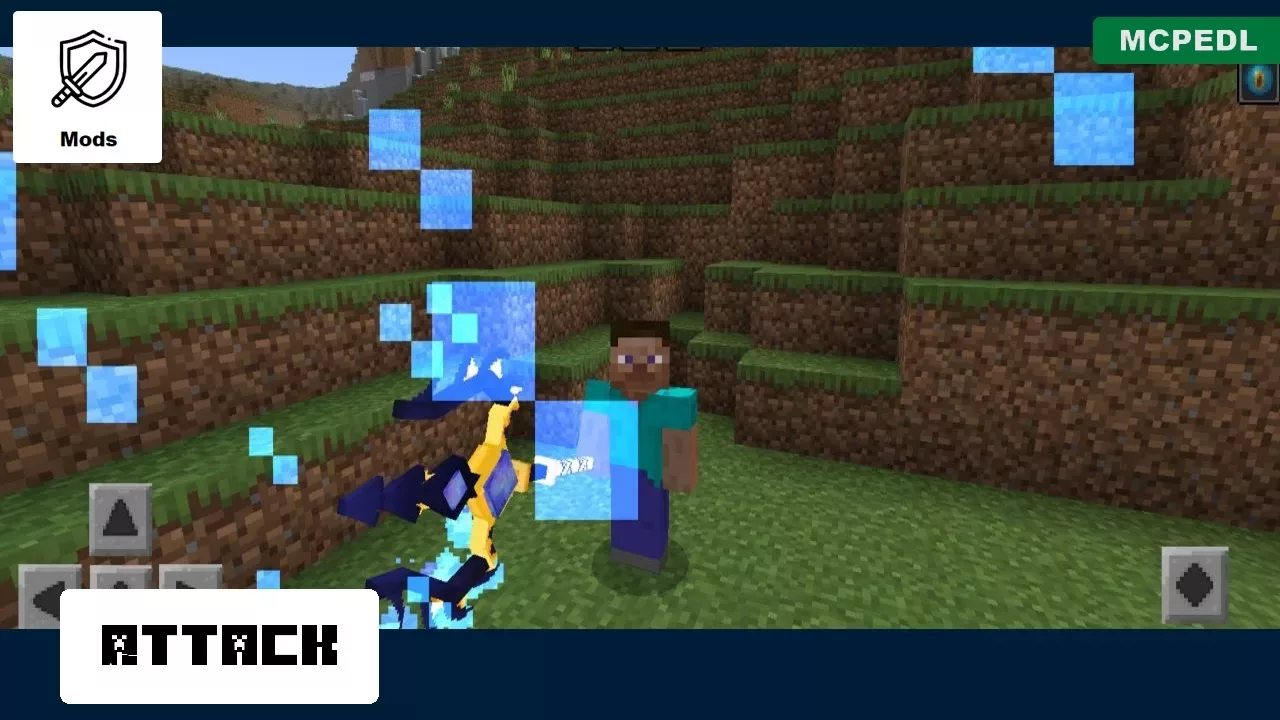 Attack from Axe Mod for Minecraft PE