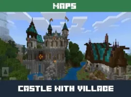 Castle with Village Map for Minecraft PE