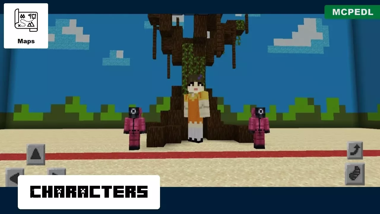 Characters from Squid Game Map for Minecraft PE