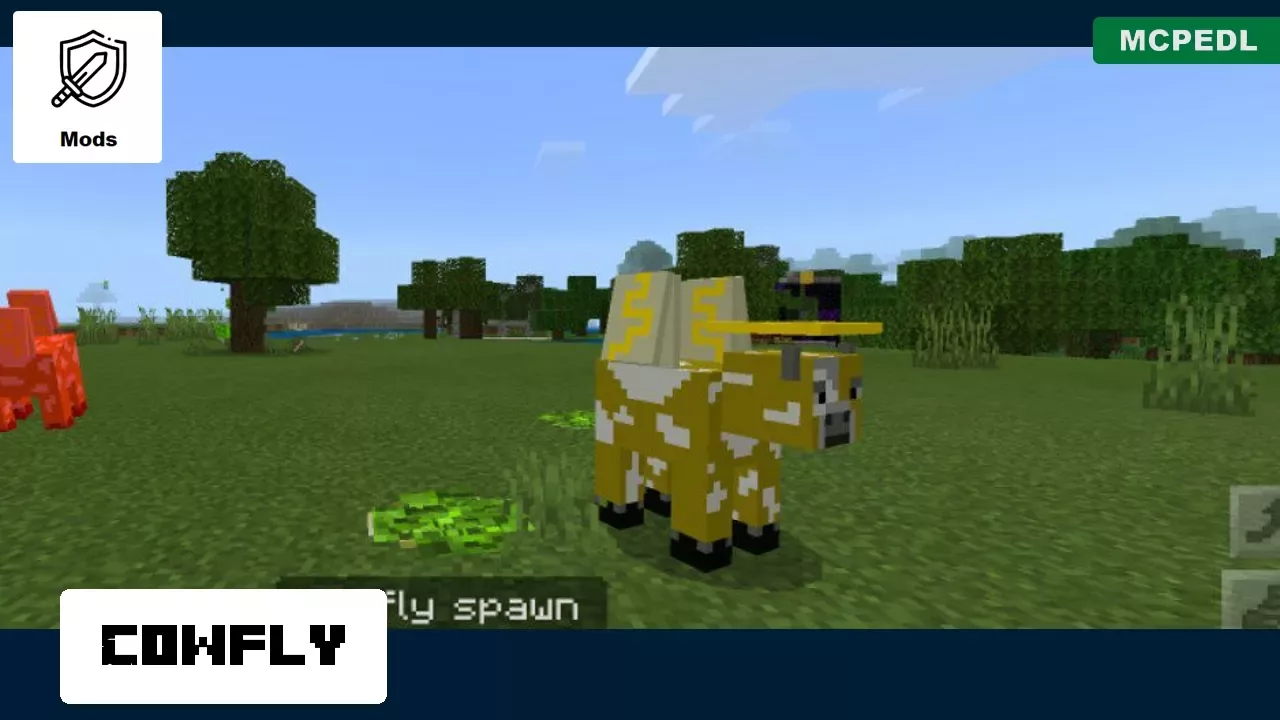 Cowfly from Heaven Mod for Minecraft PE