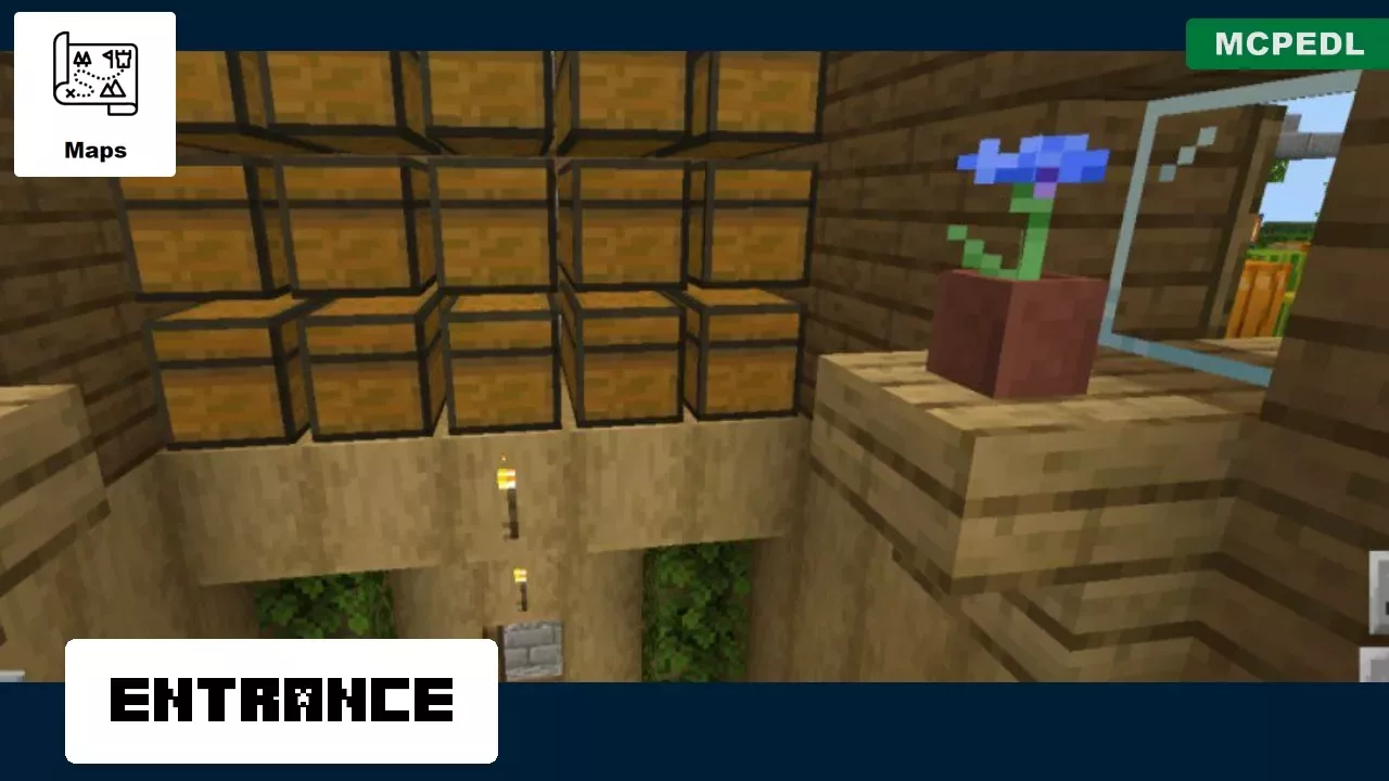Entrance from Underground Castle Map for Minecraft PE