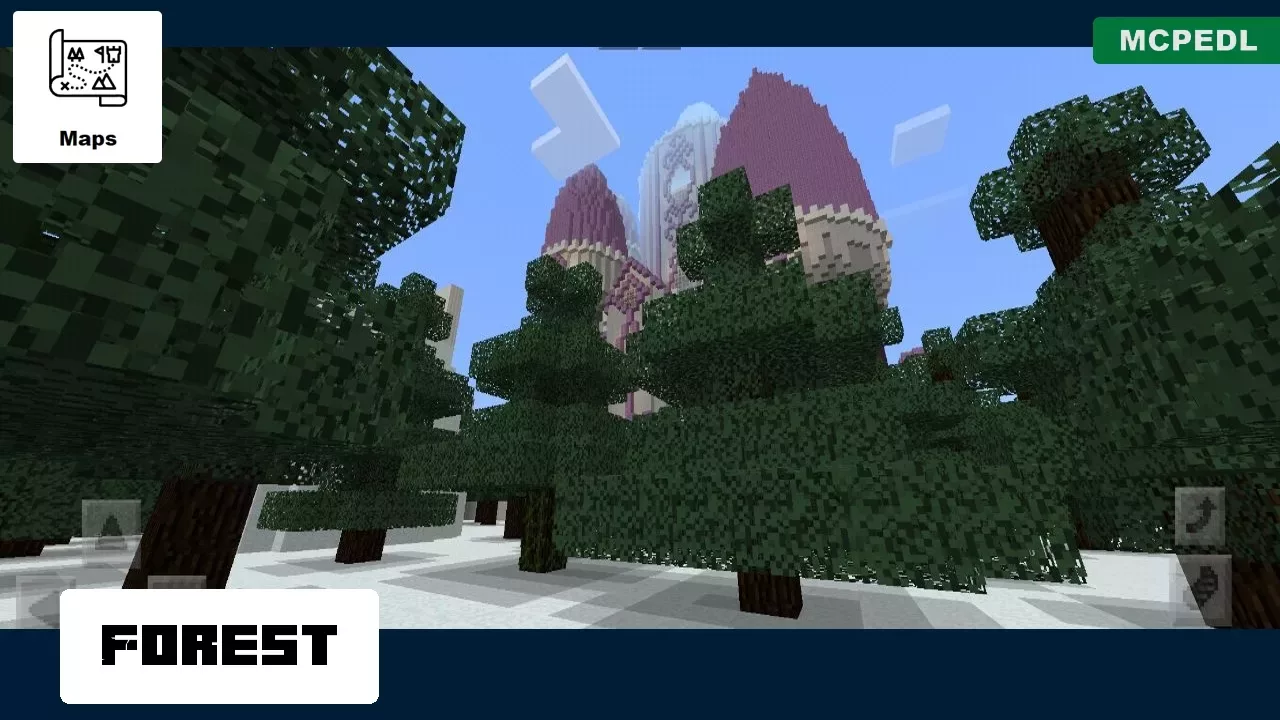 Forest from Wood Castle Map for Minecraft PE