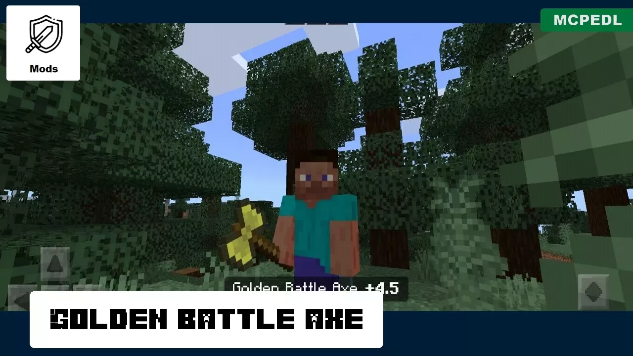 Golden Axe from Battle Gears Mod for Minecraft PE