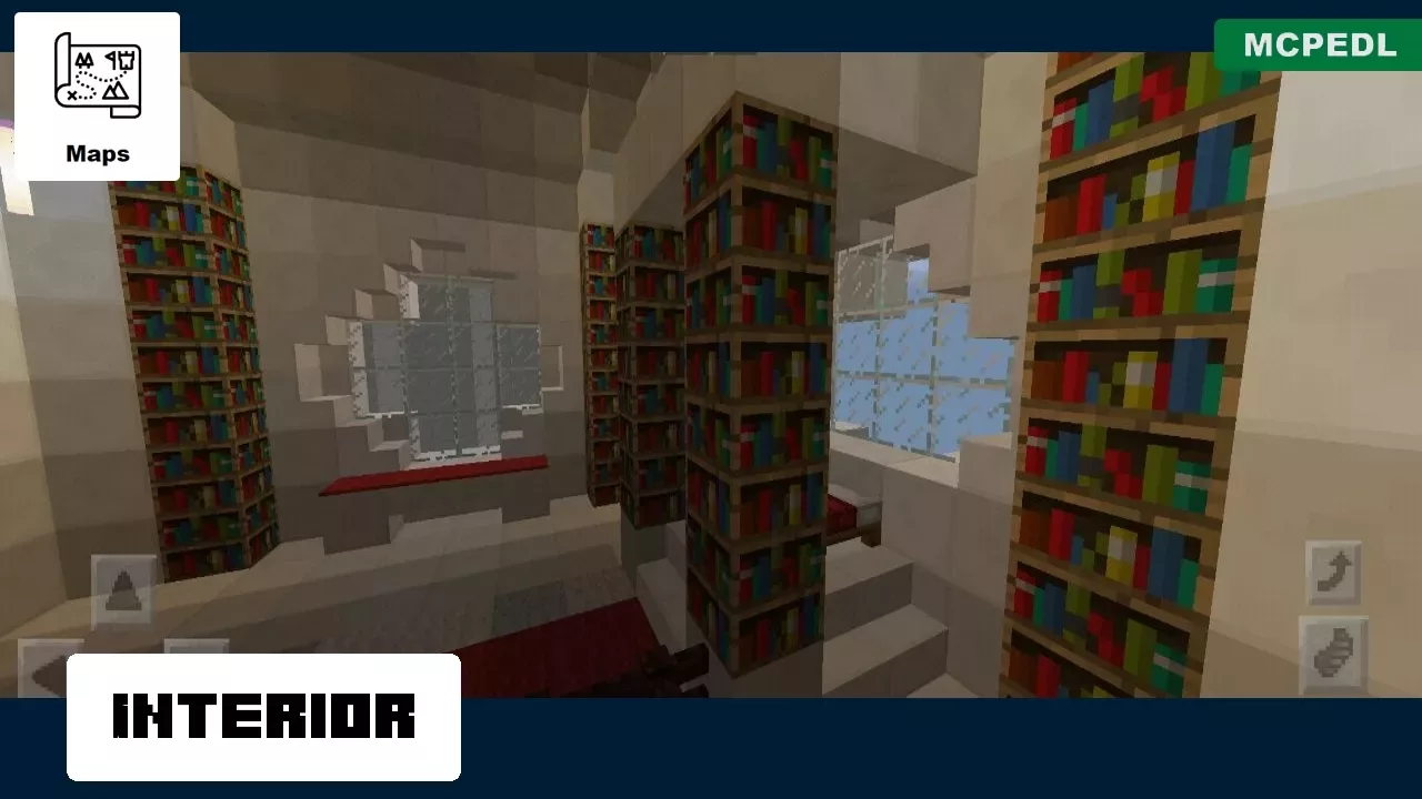 Interior from Wood Castle Map for Minecraft PE
