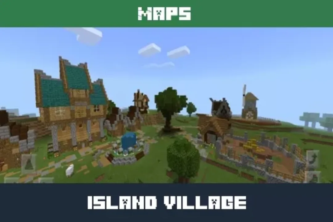 Island Village Map for Minecraft PE