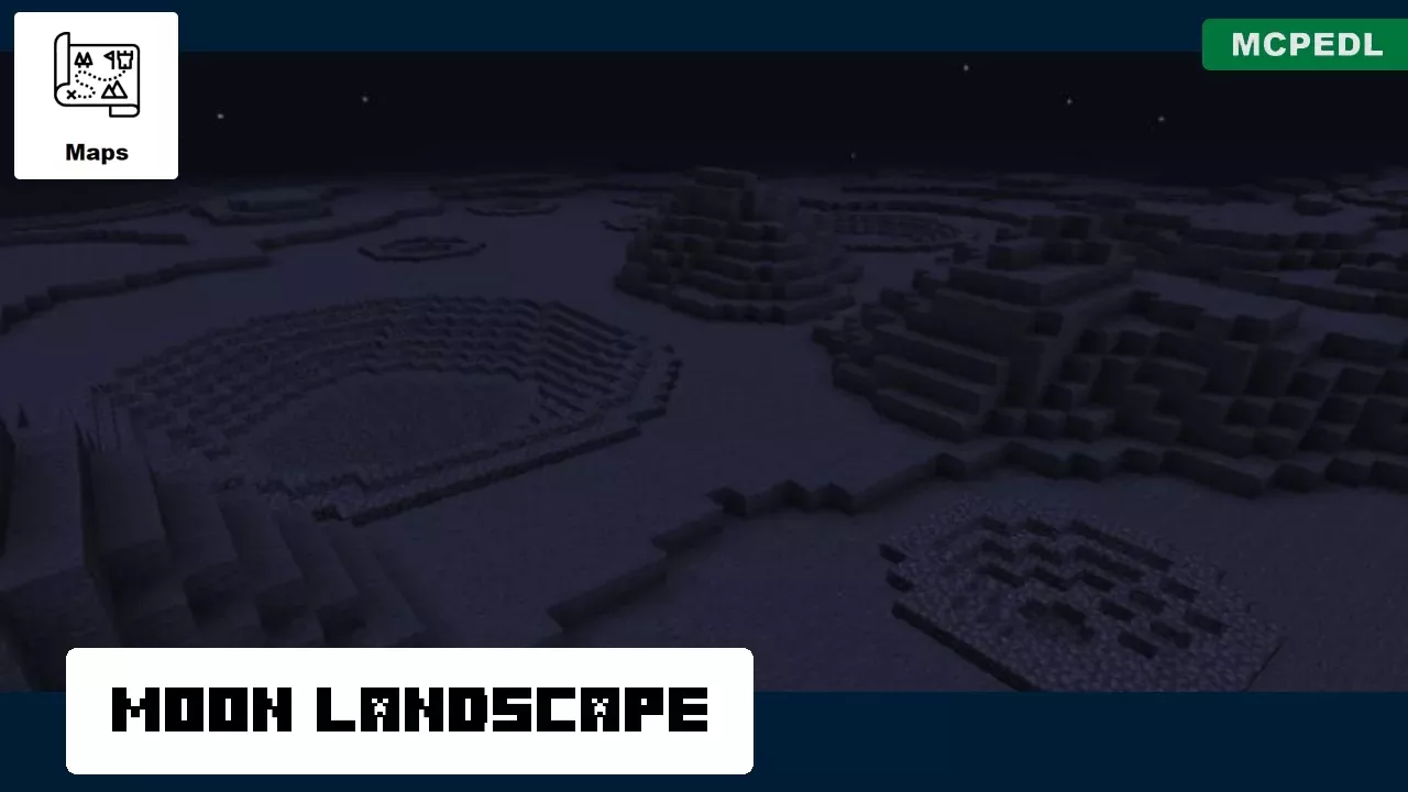 Landscape from Moon Map for Minecraft PE