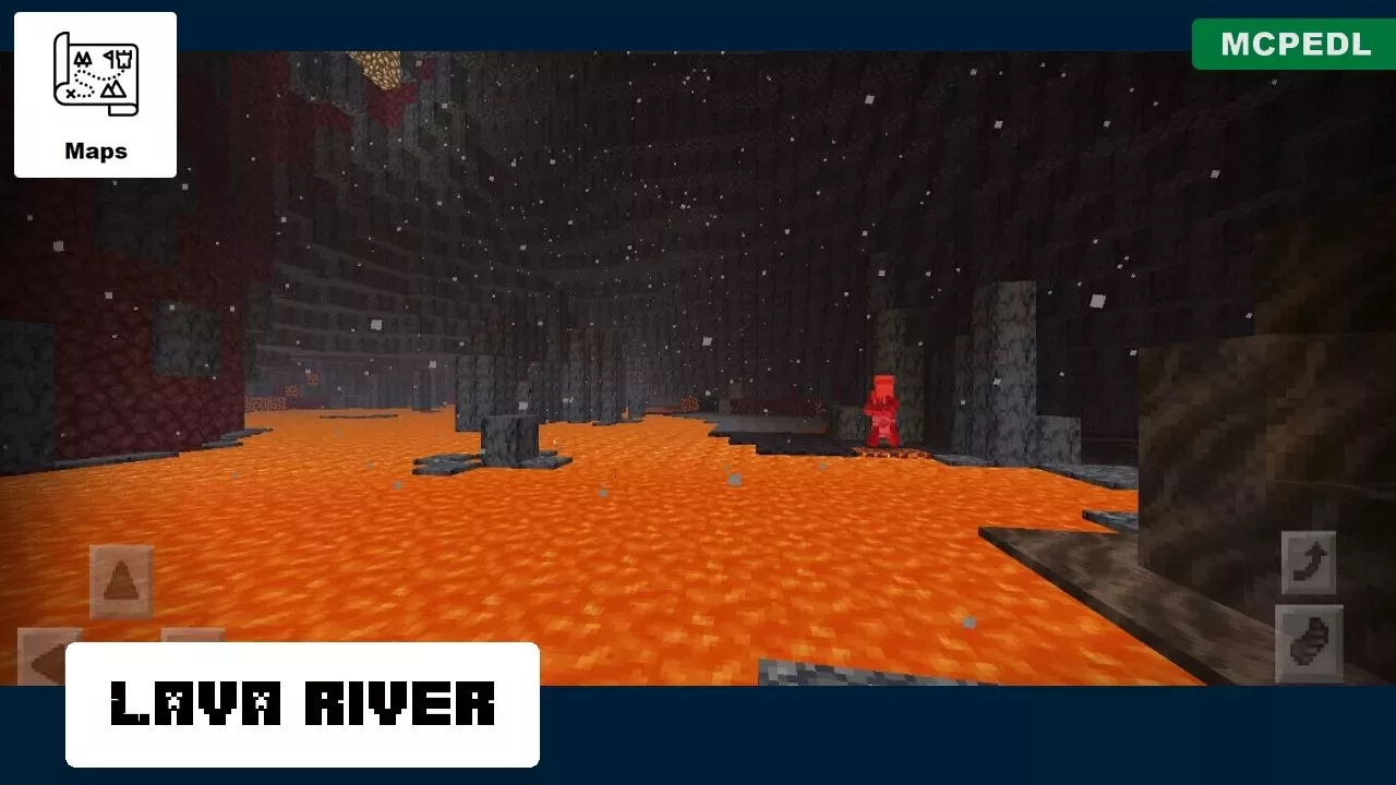 Lava River from Nether Village Map for Minecraft PE