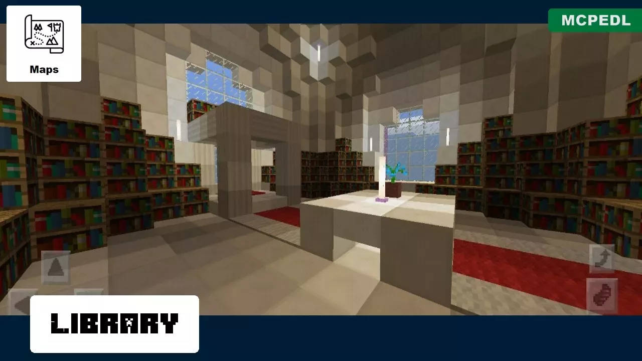 Library from Wood Castle Map for Minecraft PE