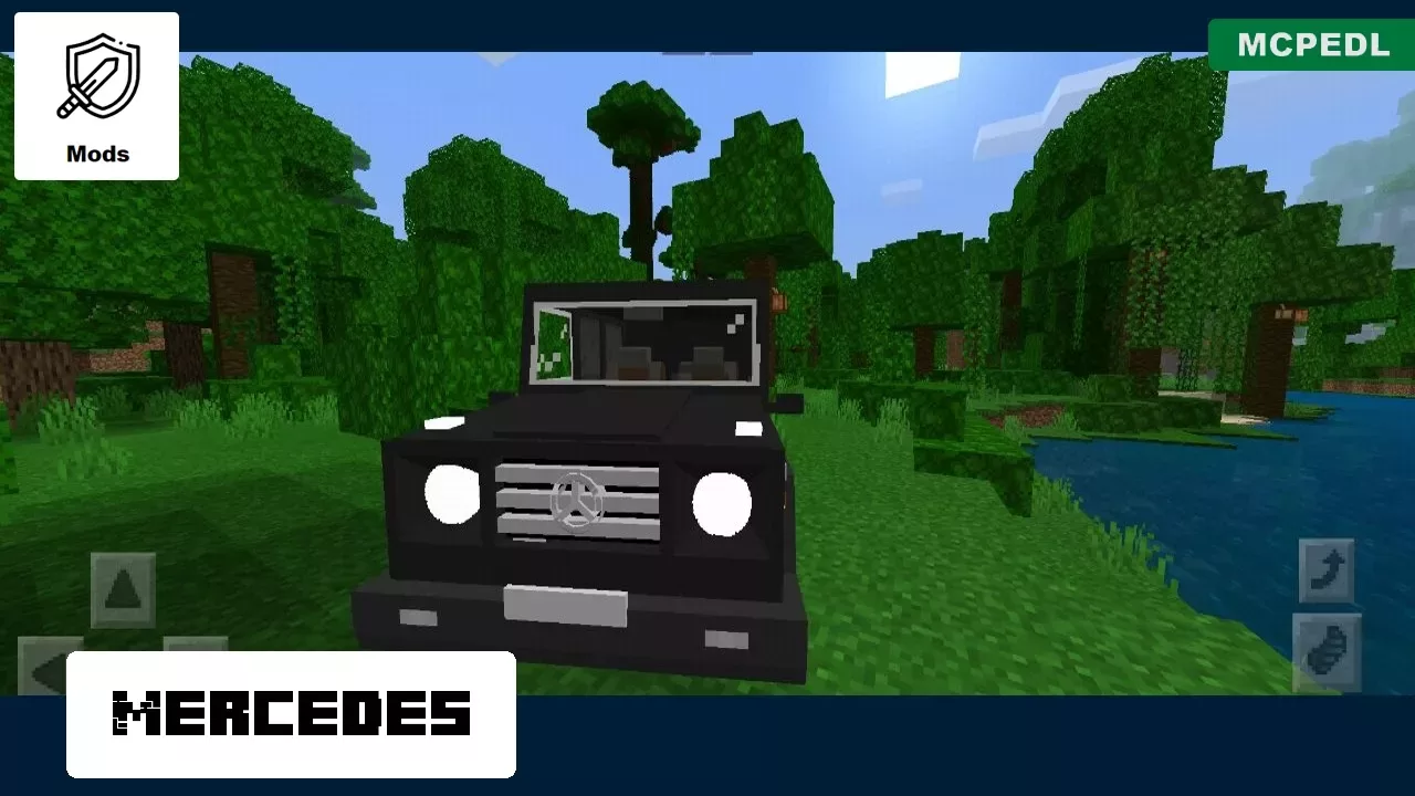 Mercedes from Gelentwagen Mod for Minecraft PE