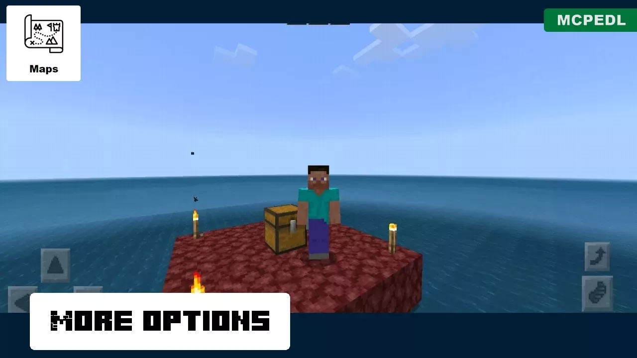 Options from Ocean Survival Map for Minecraft PE