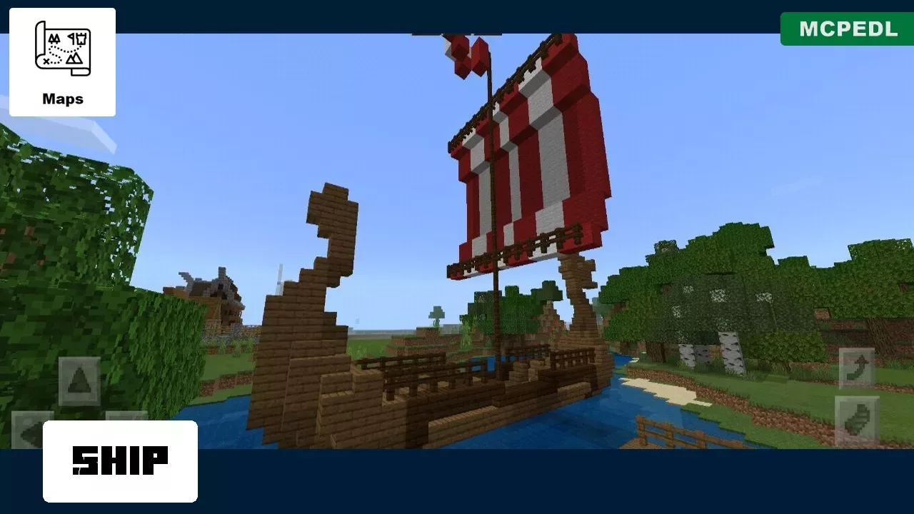 Ship from Island Village Map for Minecraft PE