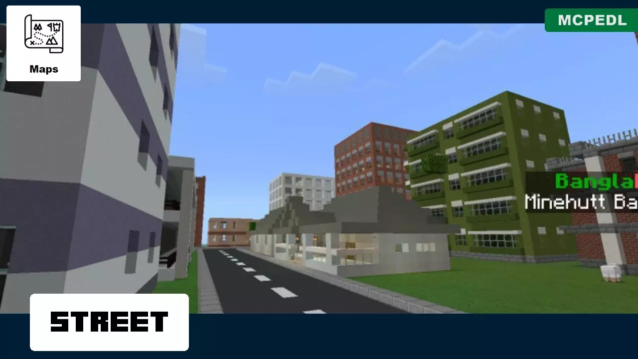 Street from Bangladesh Map for Minecraft PE