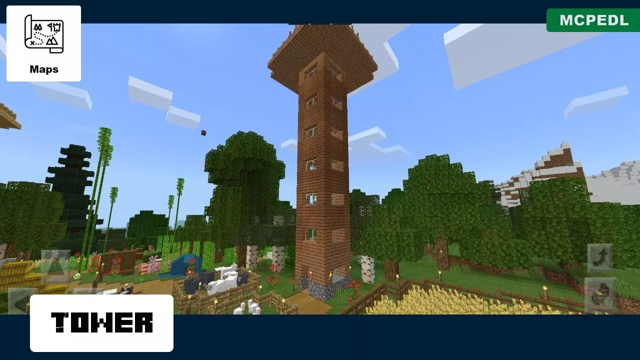 Tower from Island Village Map for Minecraft PE