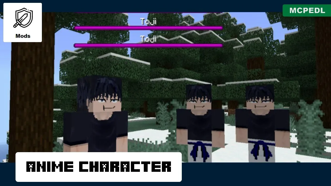 Anime Character from Toji Fushiguro Mod for Minecraft PE