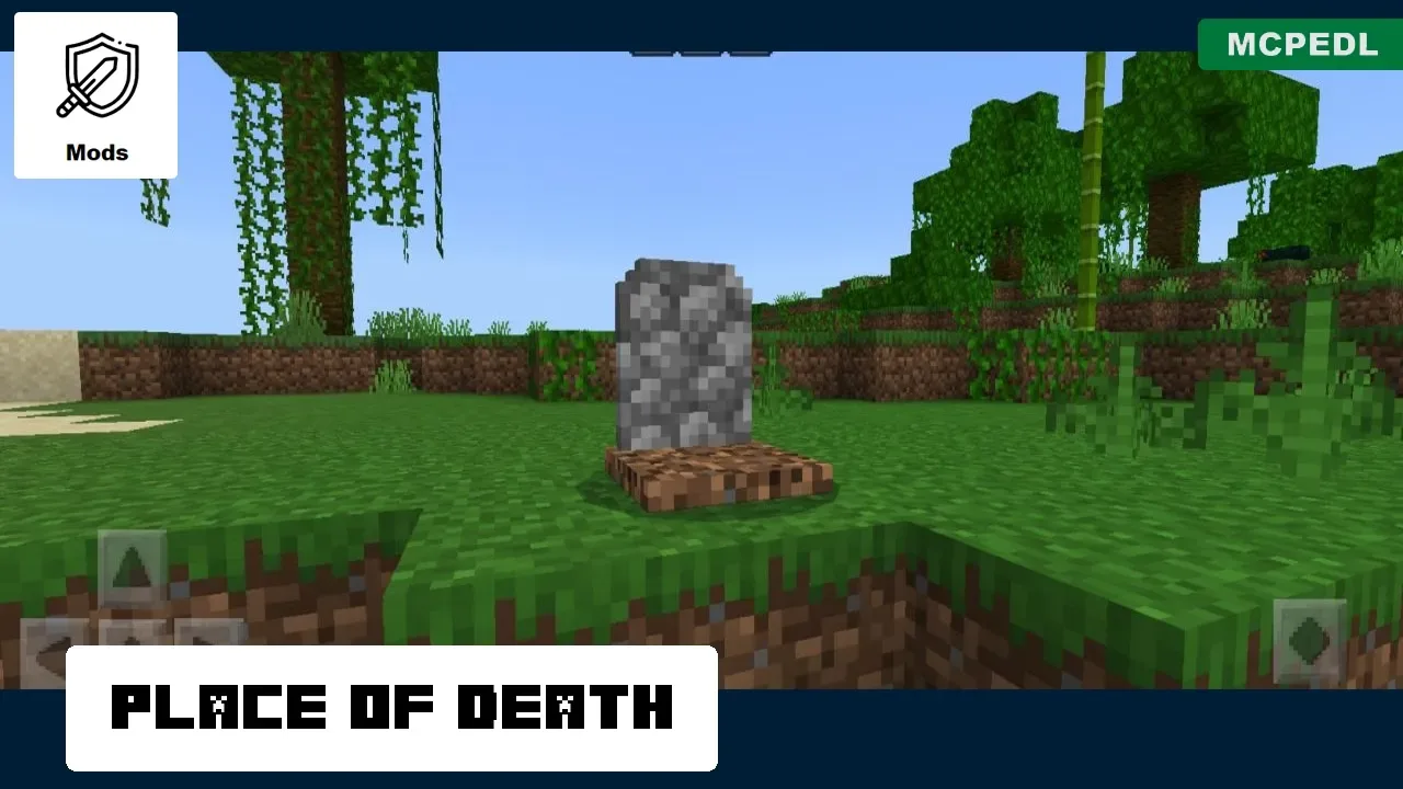 Death Place from Graves Mod for Minecraft PE