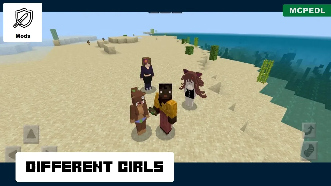 Girls from Girl Luna Mod for Minecraft PE