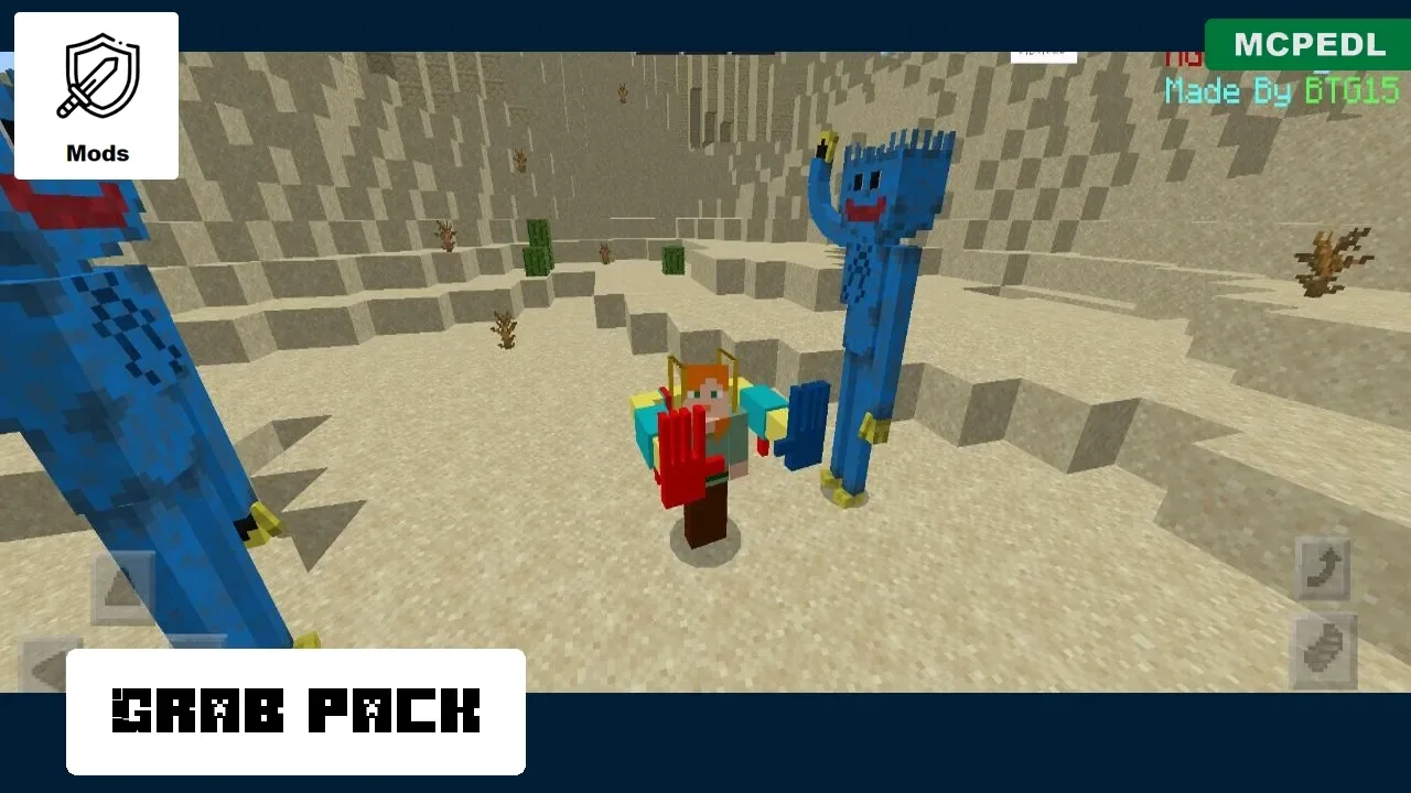 Grab Pack from Poppy Playtime 2 Mod for Minecraft PE