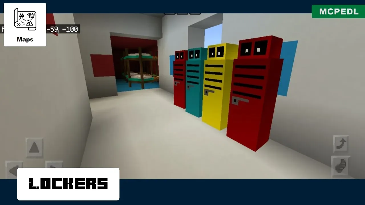 Lockers from Poppy Playtime 3 Map for Minecraft PE