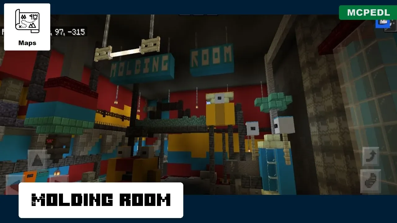 Molding Room from Poppy Playtime 2 Map for Minecraft PE