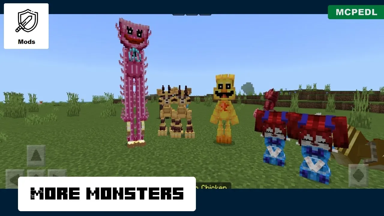 Monsters from Poppy Playtime 3 Mod for Minecraft PE