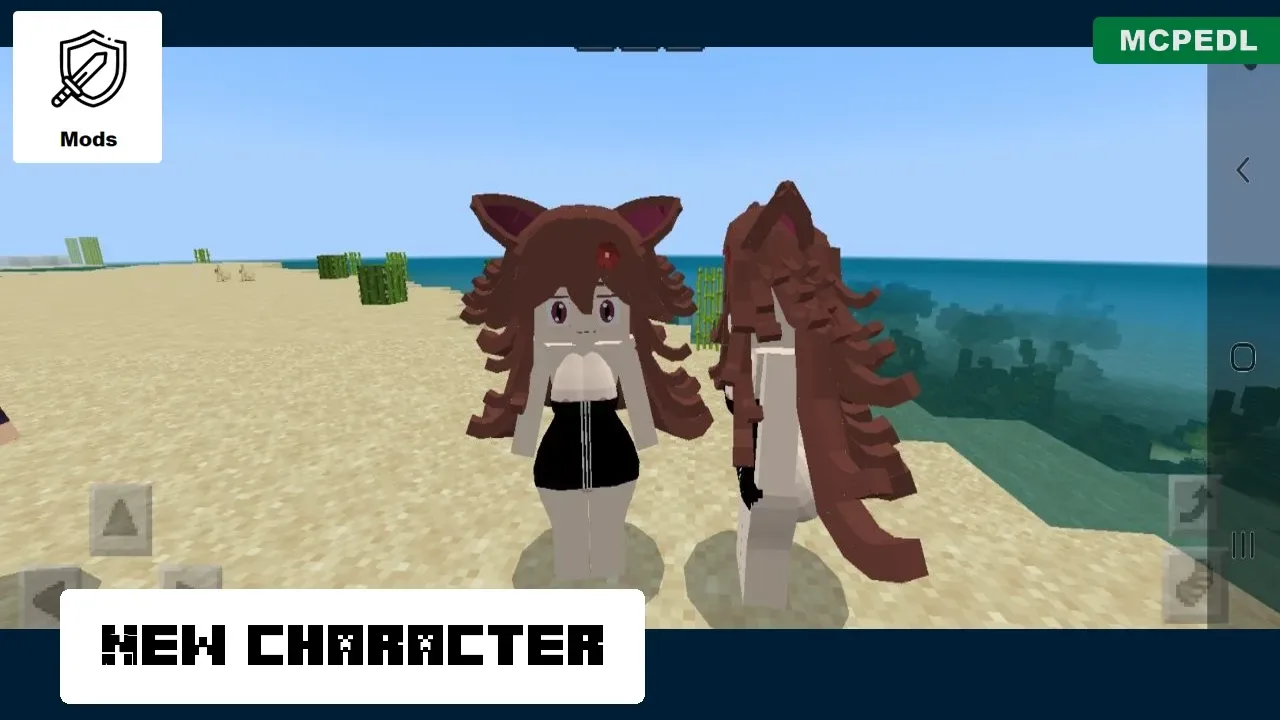 New Character from Girl Luna Mod for Minecraft PE