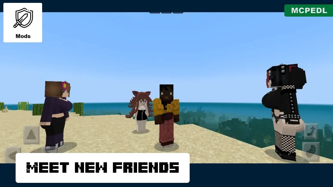 New Friend from Girl Luna Mod for Minecraft PE