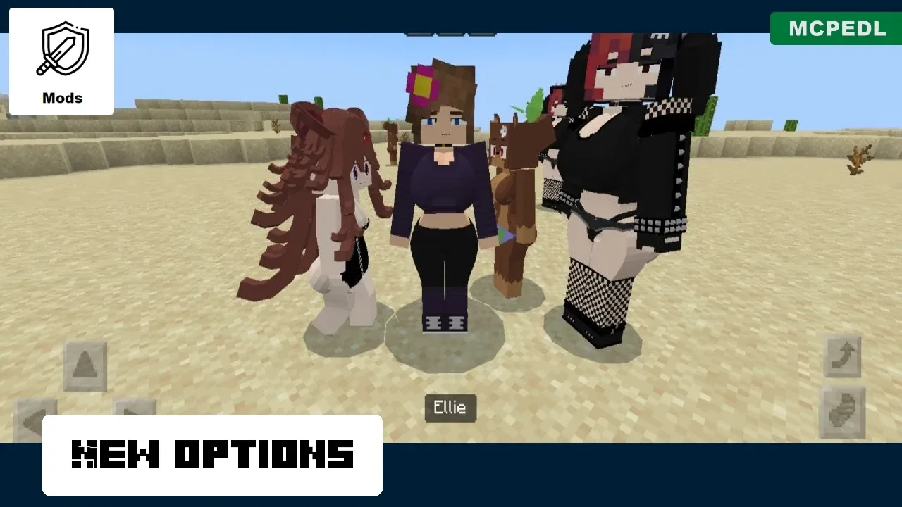 New Options from Girl Luna Mod for Minecraft PE