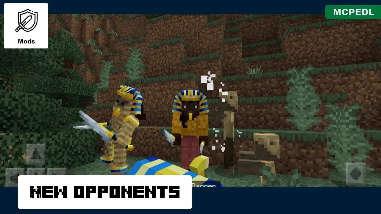 Opponents from Mummy Boss Mod for Minecraft PE