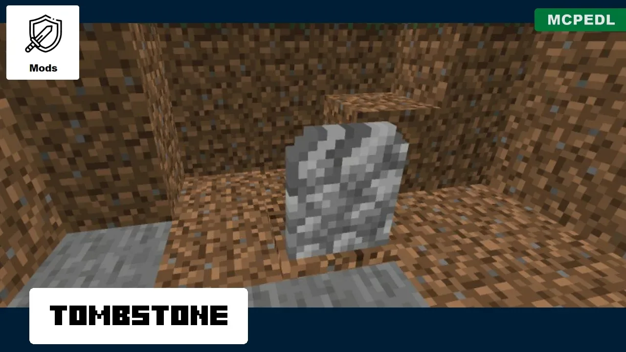 Tombstone from Graves Mod for Minecraft PE
